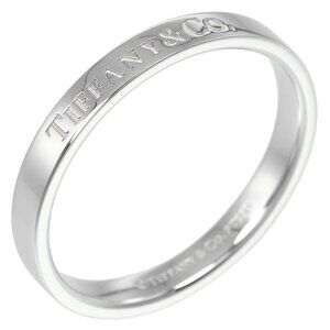 TIFFANY&Co. Band ring Ring 0.1" model Pt950Platinum #8.4(US Size) 5g mens